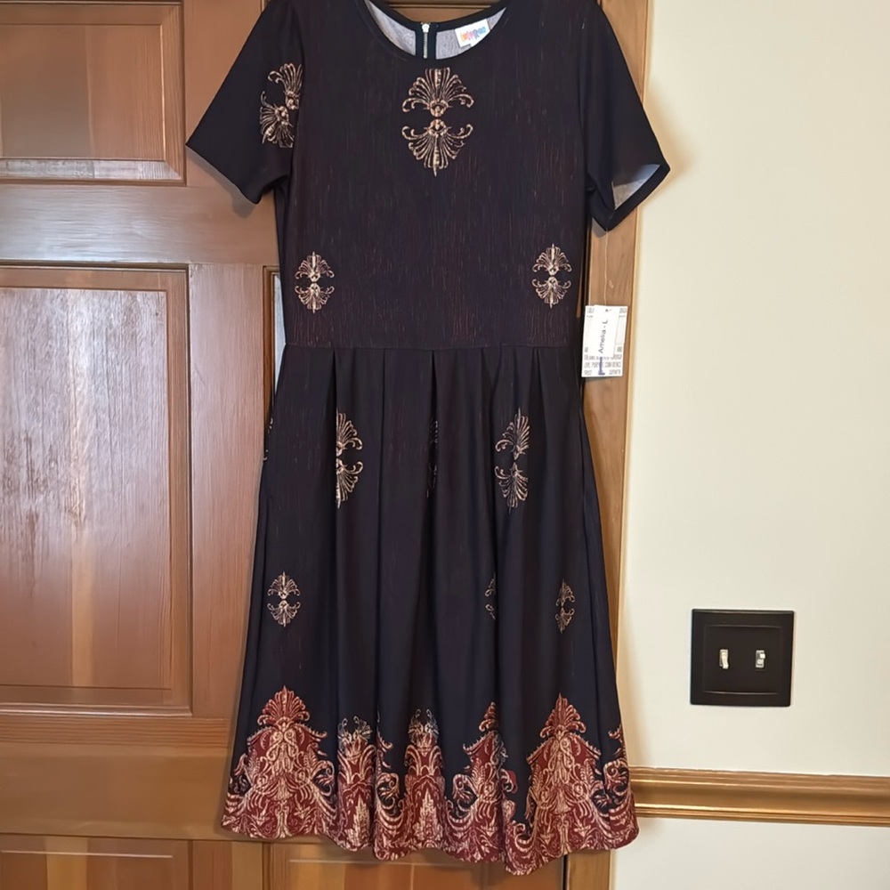Elegant Black and Gold Dress